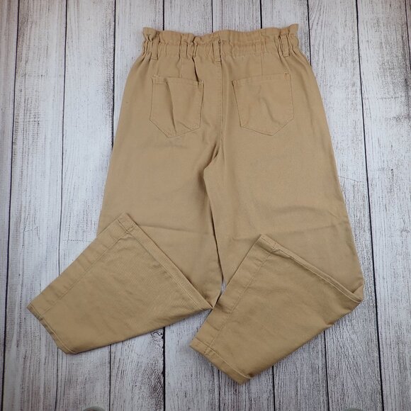 Kensie Jeans Womens 4/27 Wide Leg Paperbag Denim Cropped Pants - Picture 7 of 12